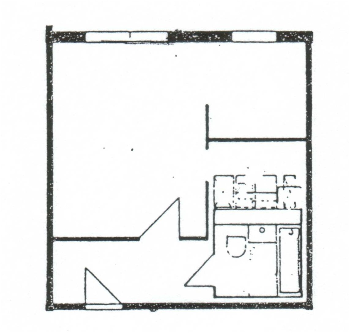 Grundriss der Wohnung: Freundliche 1-Raum-Wohnung mit Balkon