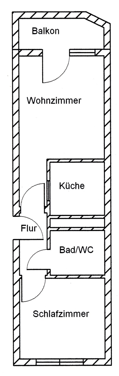 Grundriss der Wohnung: Zu zweit oder allein – hier lässt es sich wohnen