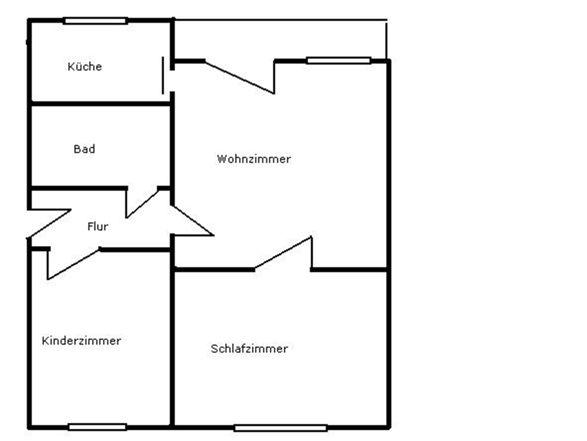 Grundriss der Wohnung: Charmante 3-Raum-Wohnung mit Aufzug