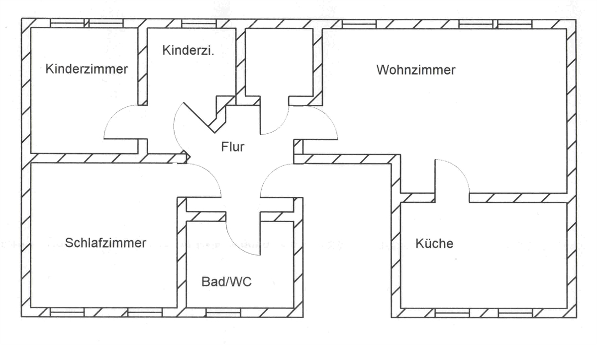 Grundriss der Wohnung: Charmante 4-Raum-Wohnung mit 10 % Kraxelrabatt