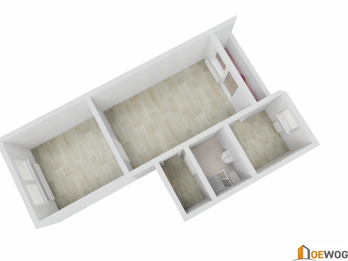 Hauptansicht der Wohnung: neu sanierte 2-Raum-Wohnung ab Mitte/Ende August zu vermieten