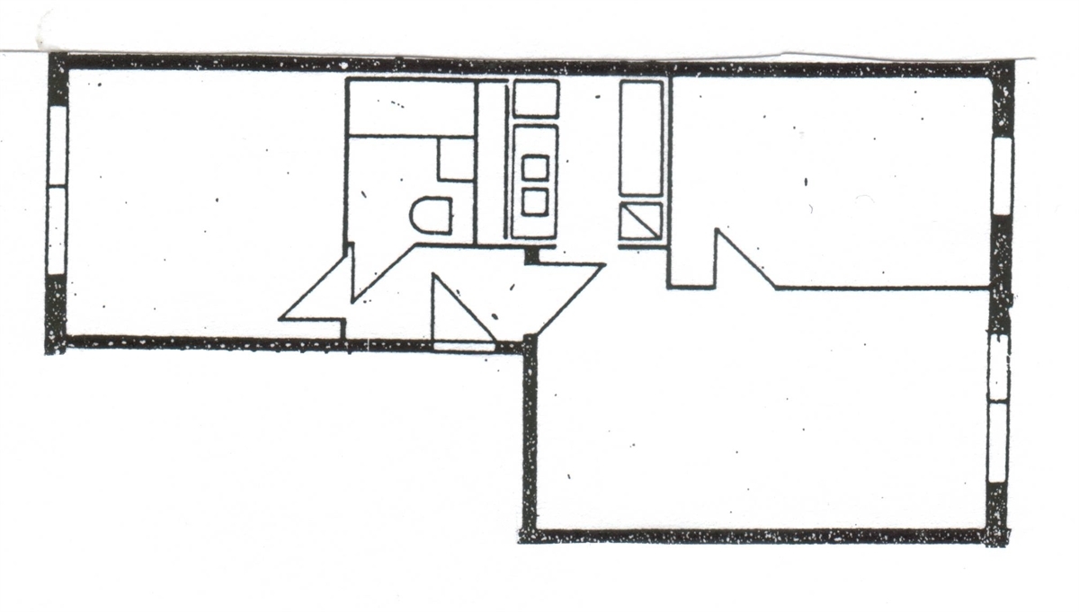 Grundriss der Wohnung: 3-Raum-Wohnung - 56m² Wohlfühlfläche