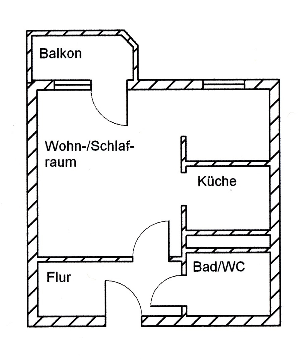 Grundriss der Wohnung: Altersgerecht wohnen mit Balkon